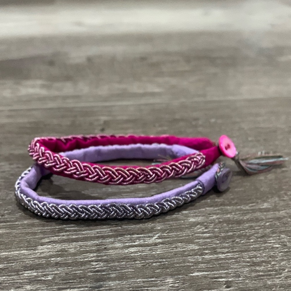 Silk braided bracelets